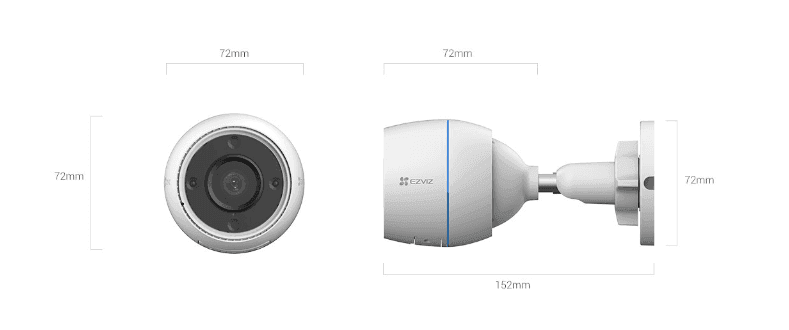 Cámara de Seguridad EZVIZ de Red - Parte CS-H3c-R100-1K2WFL - Image 4