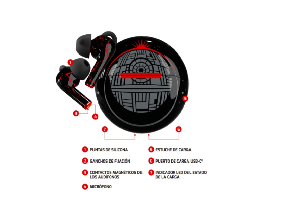 Audífonos Gamer Inalámbricos Primus Arcus 240 TWS Star Wars - Image 3
