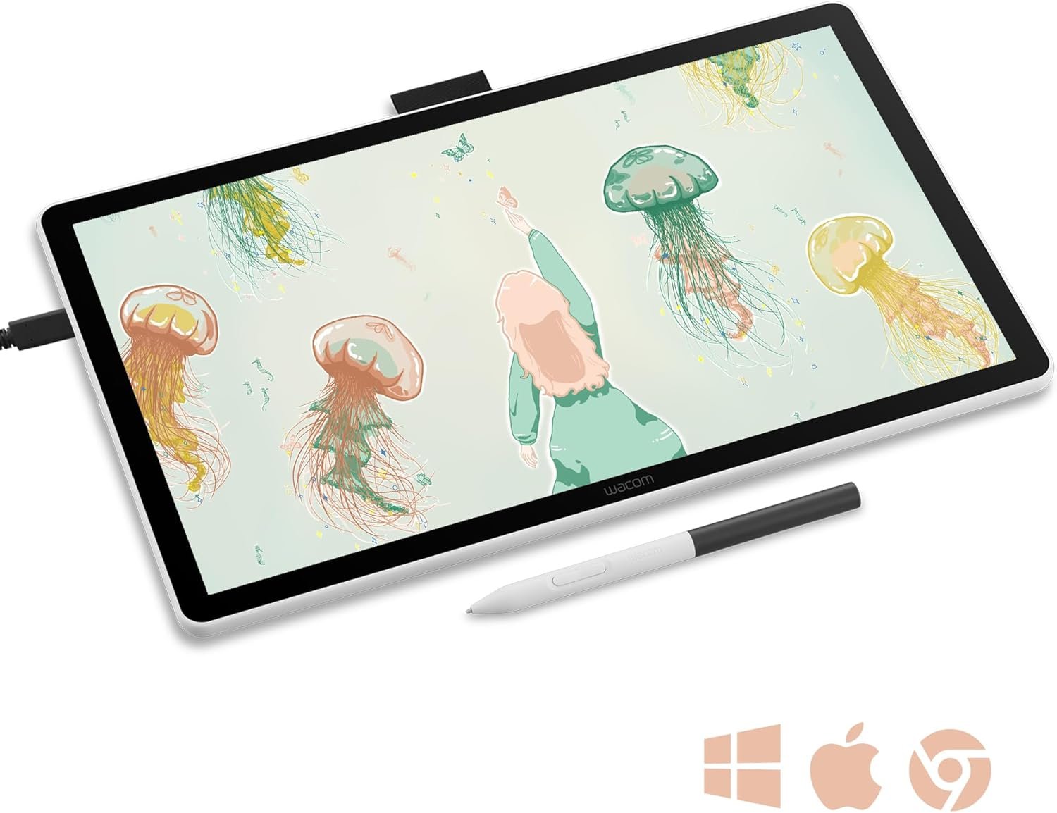 Wacom One 14 – Tablet de Dibujo 14″ Full HD, Pen sin batería – Modelo DTC141W0