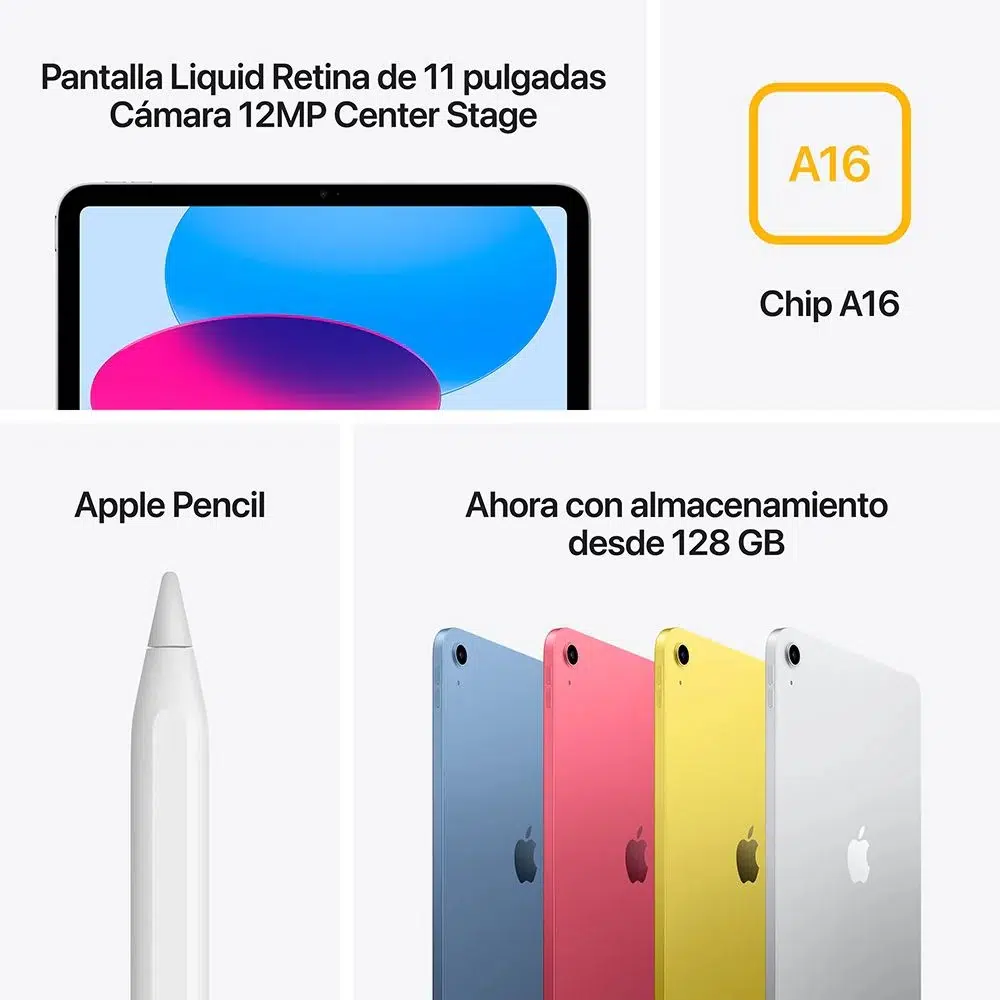 Tablet Apple iPad 11″ (iPadOS 18) – Chip A16 Bionic, 6GB RAM, 128–512GB – MD3Y4CL/A - Image 3