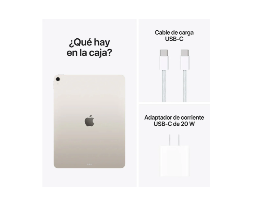 Tablet Apple iPad Air 13” M3 – iPadOS 18 – Wi-Fi – Blanco - Image 3